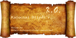 Kalocsai Olivér névjegykártya
